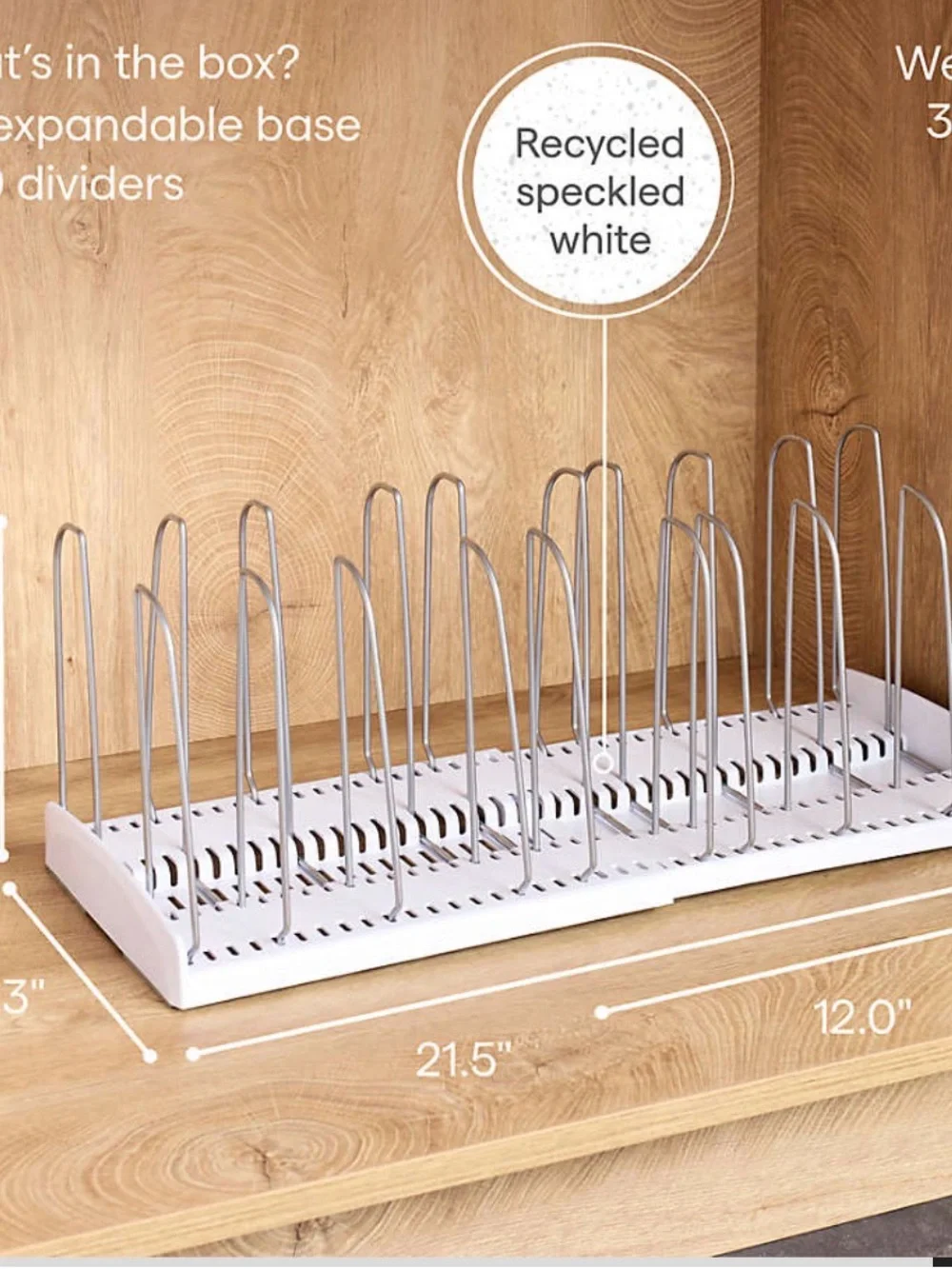 StoreMore Expandable Cookware Rack - White